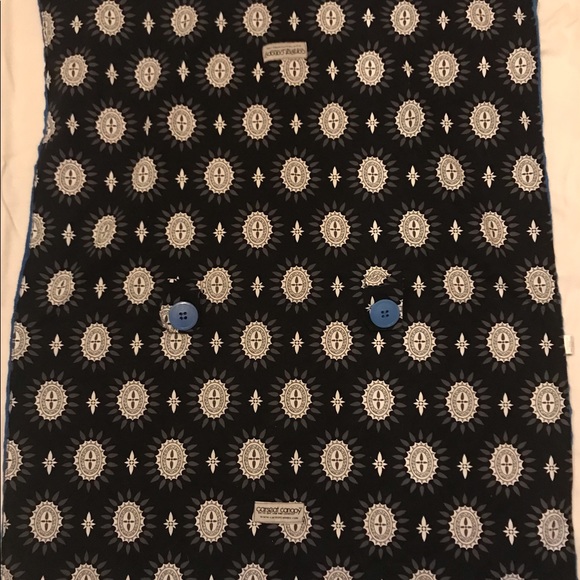 Car seat canopy cover Black White Maddox print with blue Minky Dot - Picture 5 of 5